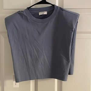 Babaton Aritzia Blue Crop Top NWT